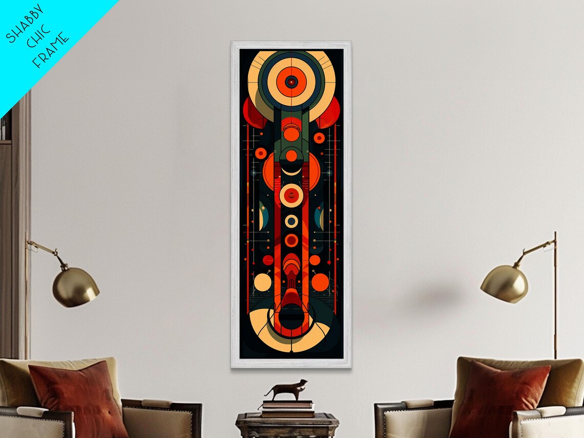 Retro Art Deco Geometric Patterns Poster Print - Image 2