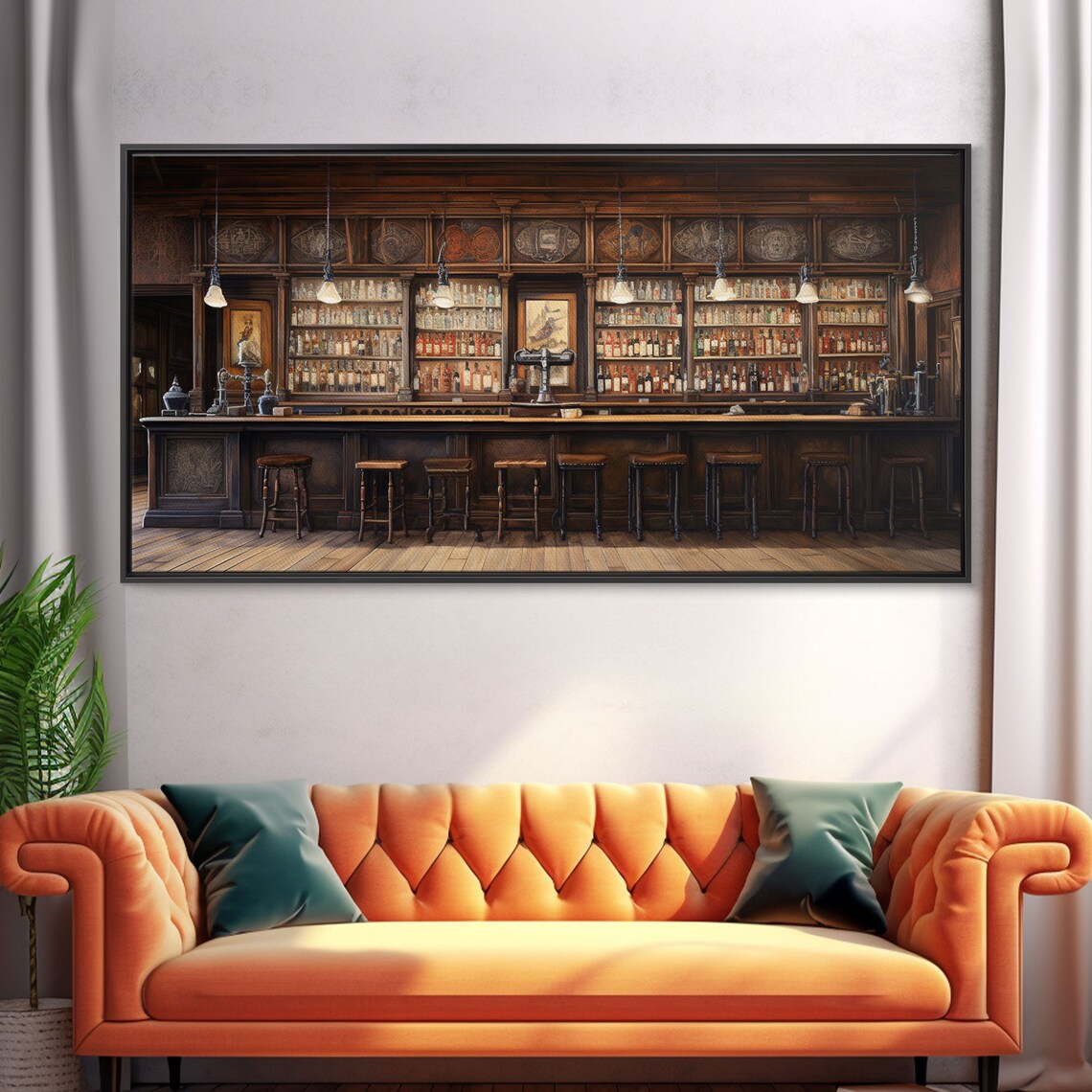 Western Prohibition Tavern Art Print, Bar Decor - Image 4