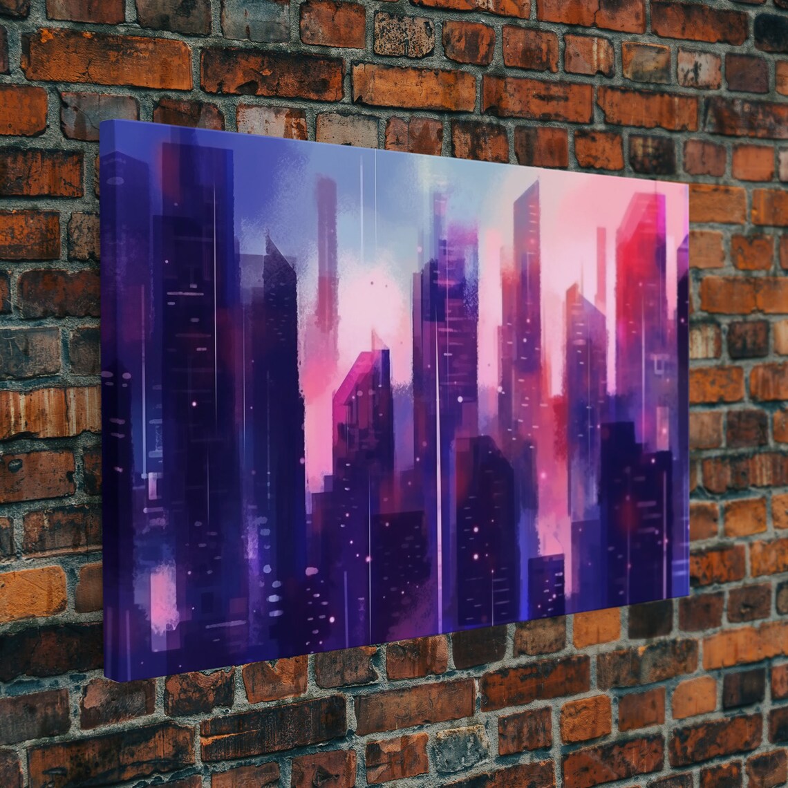 Buildings Vaporwave Style Art Print, Pop Art Watercolor - Image 5