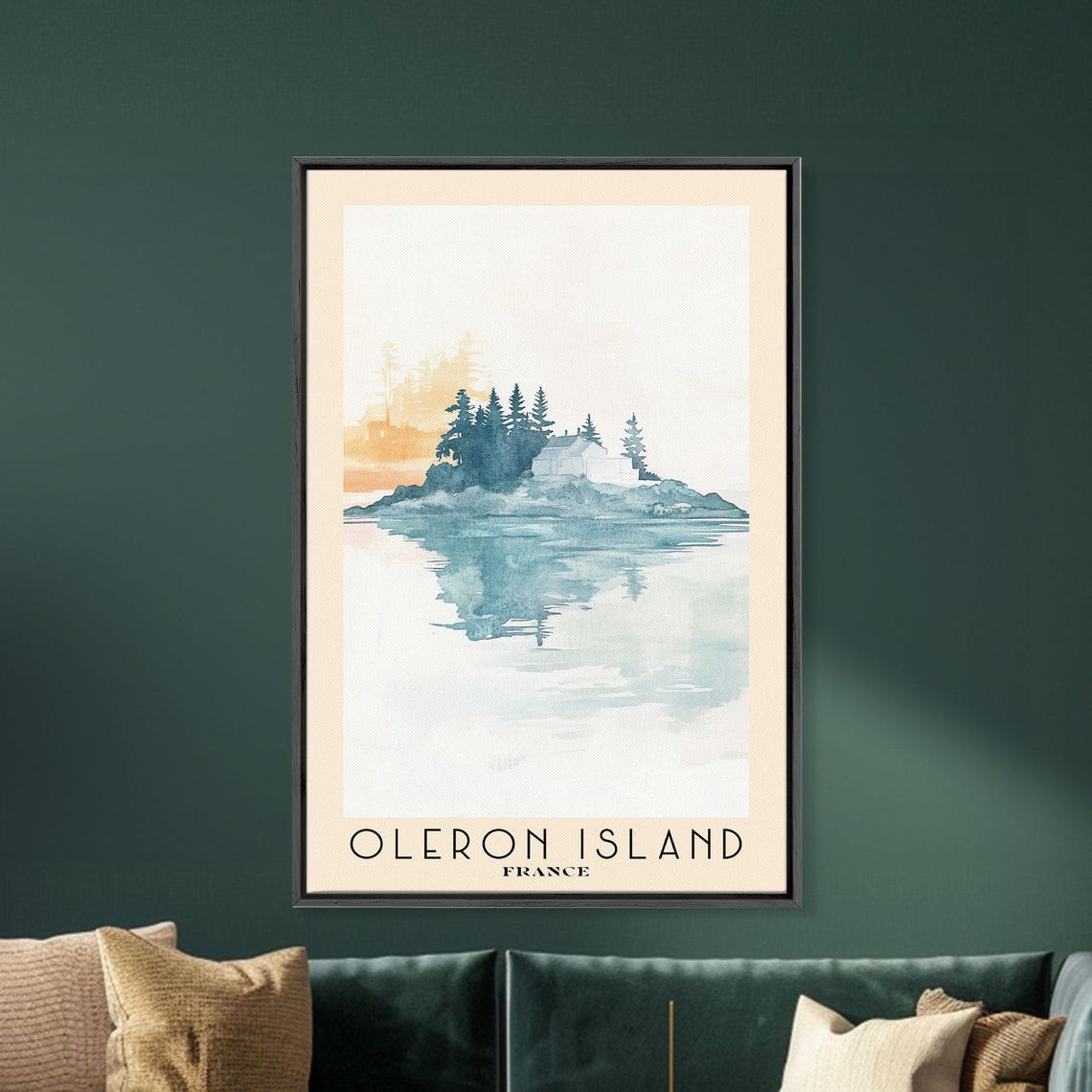 Oleron Island France Watercolor Print Vacation Gift France Wall Art Vacation Wall Art Vacatation Beach Decor Beach Or Lakehouse Art - Image 5
