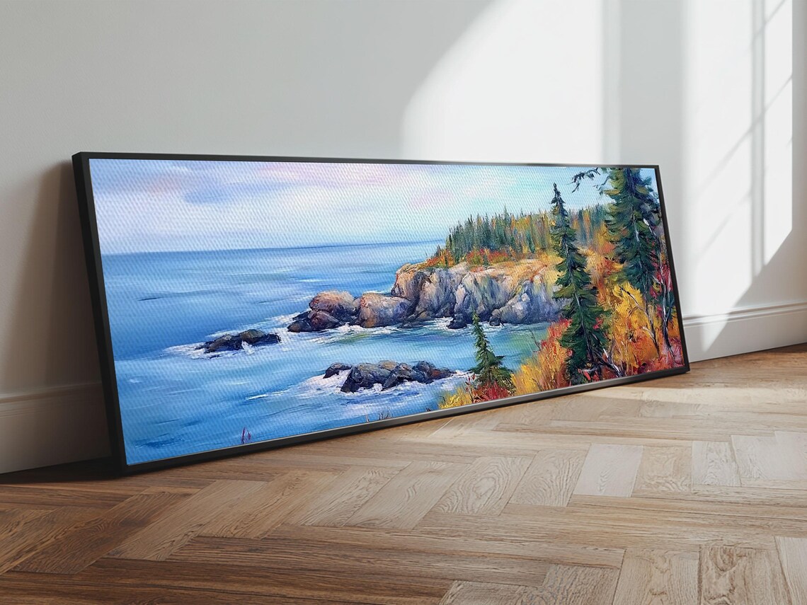 Acadia National Park Watercolor Landscape Art Print - Image 3
