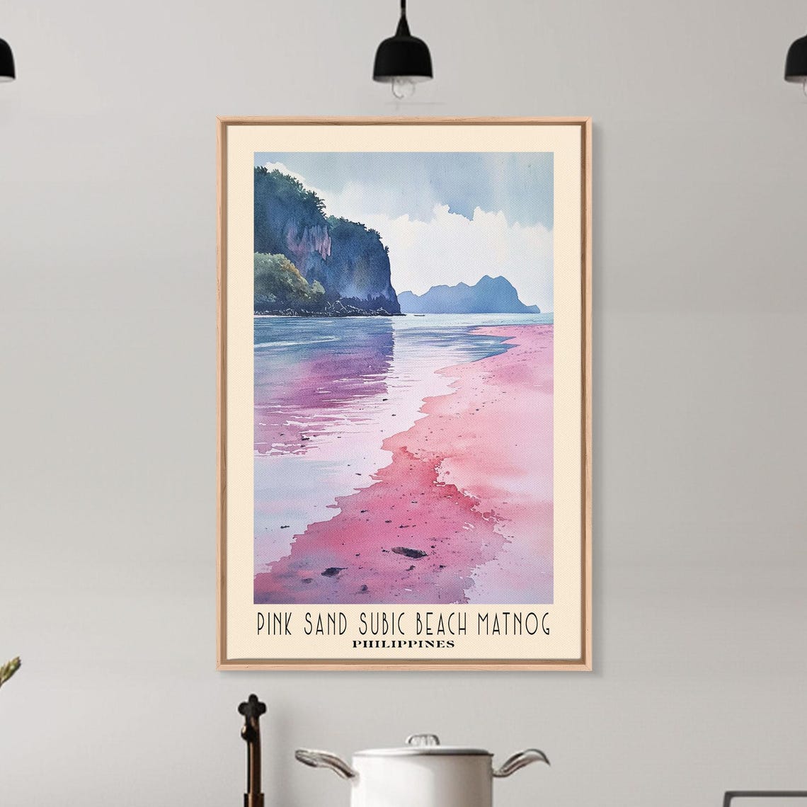Pink Sand Subic Beach Matnog Philippines Rose Shore Cliff View Poster - Image 6