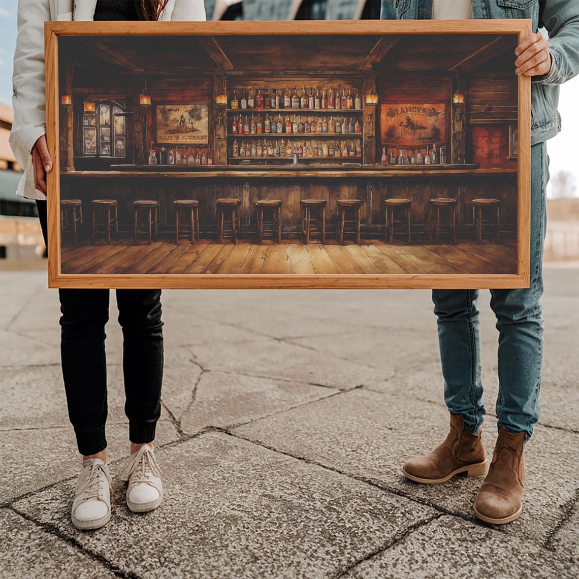 Prohibition Wall Art Saloon Wall Art Western Art Print Wall Hanging Panoramic Art Bar Decor Congratulations Gift Ranch Decor - Image 5