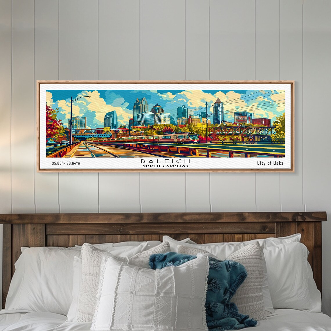 Raleigh, North Carolina Mid-Century Travel Poster