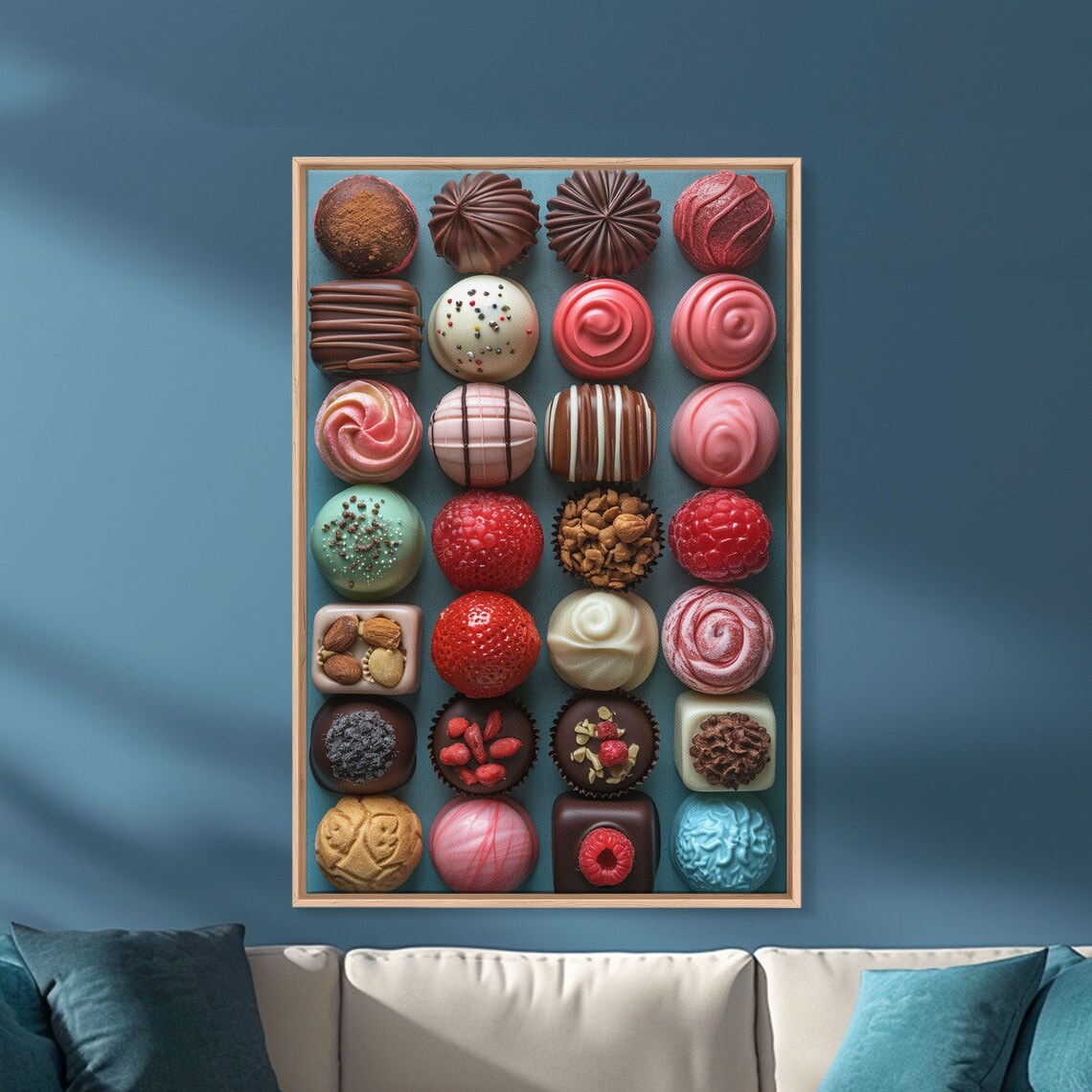 Chocolate Candy Kitchen Art Print, Pink Aesthetic - Image 2