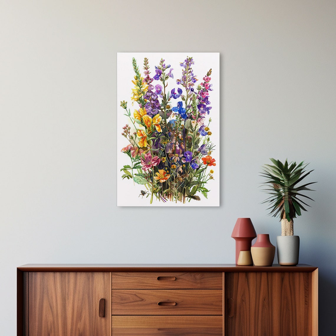 Cute Mothers Day Gift Framed Print Beautiful Wildflowers Painting Floral Decor Botanical Wall Art Framed Kitchen Art - Image 5