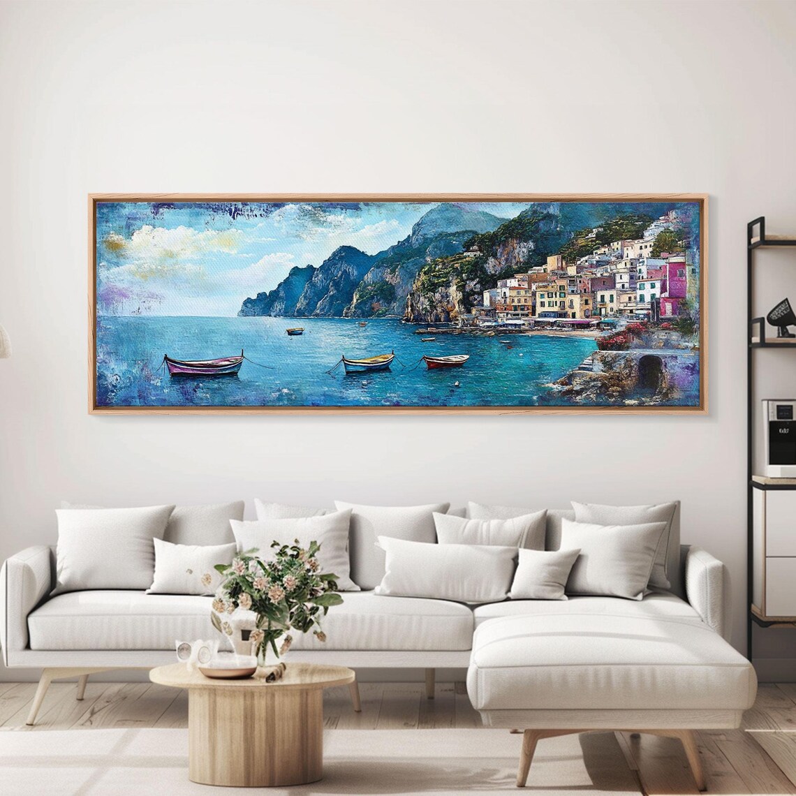 Italian Seaside, Summer in Italy Oil Painting Art Print - Image 6