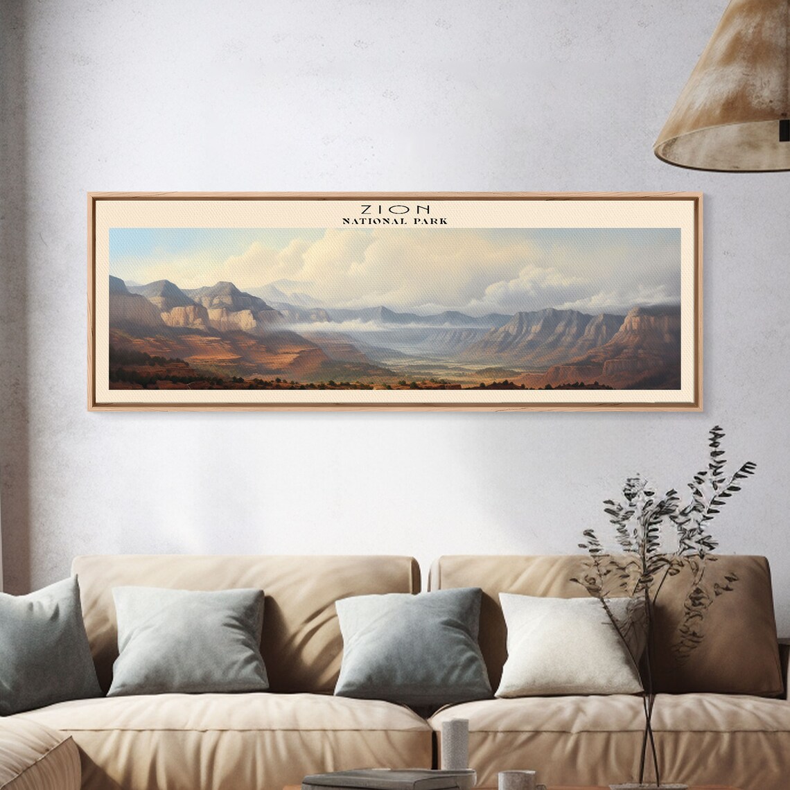Zion National Park Minimalist Watercolor Travel Print - Image 4