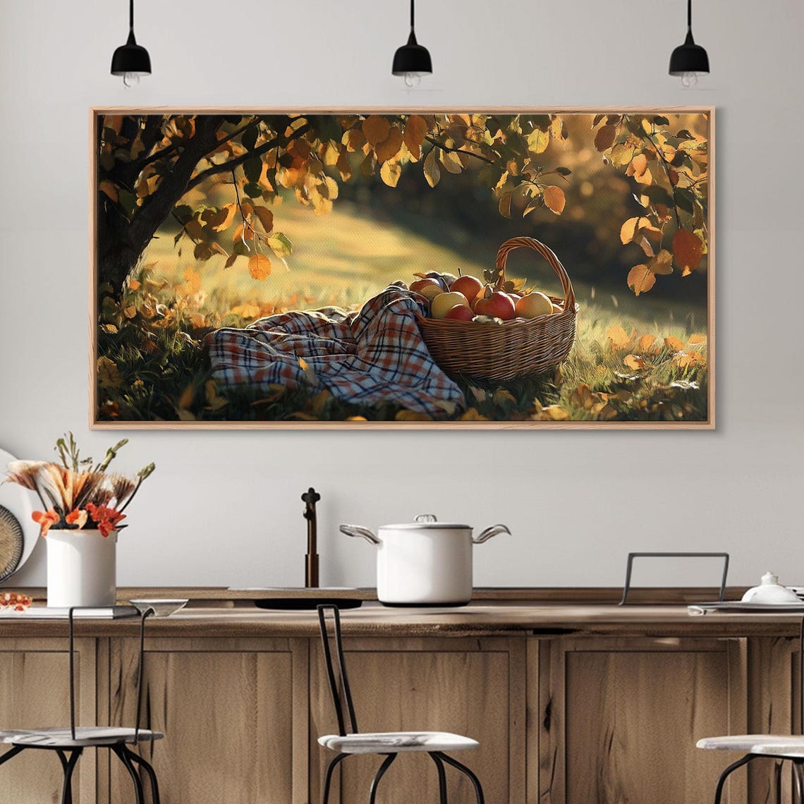 Basket Of Apples Autumn Orchard Harvest Still Life Fall Poster - Image 5