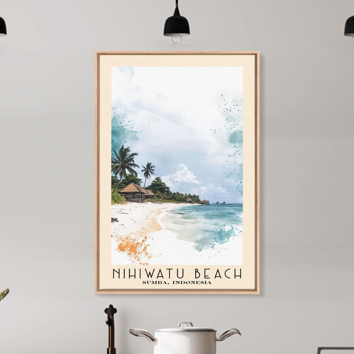Nihiwatu Beach Sumba Indonesia Palm Beach Hut White Sand Poster - Image 6