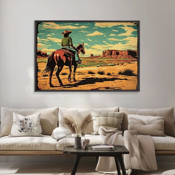 The Cowgirl Wild West Pop Art Framed Print Or Metal Print Wood Framed Art Western Decor Wild West Art Southwest Home Decor
