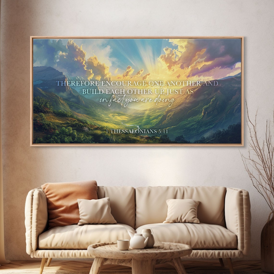 1 Thessalonians 511 Scripture Wall Art Bible Verse Print Christian Wall Art Christian Decor Bible Quote Art Scripture Prints - Image 4