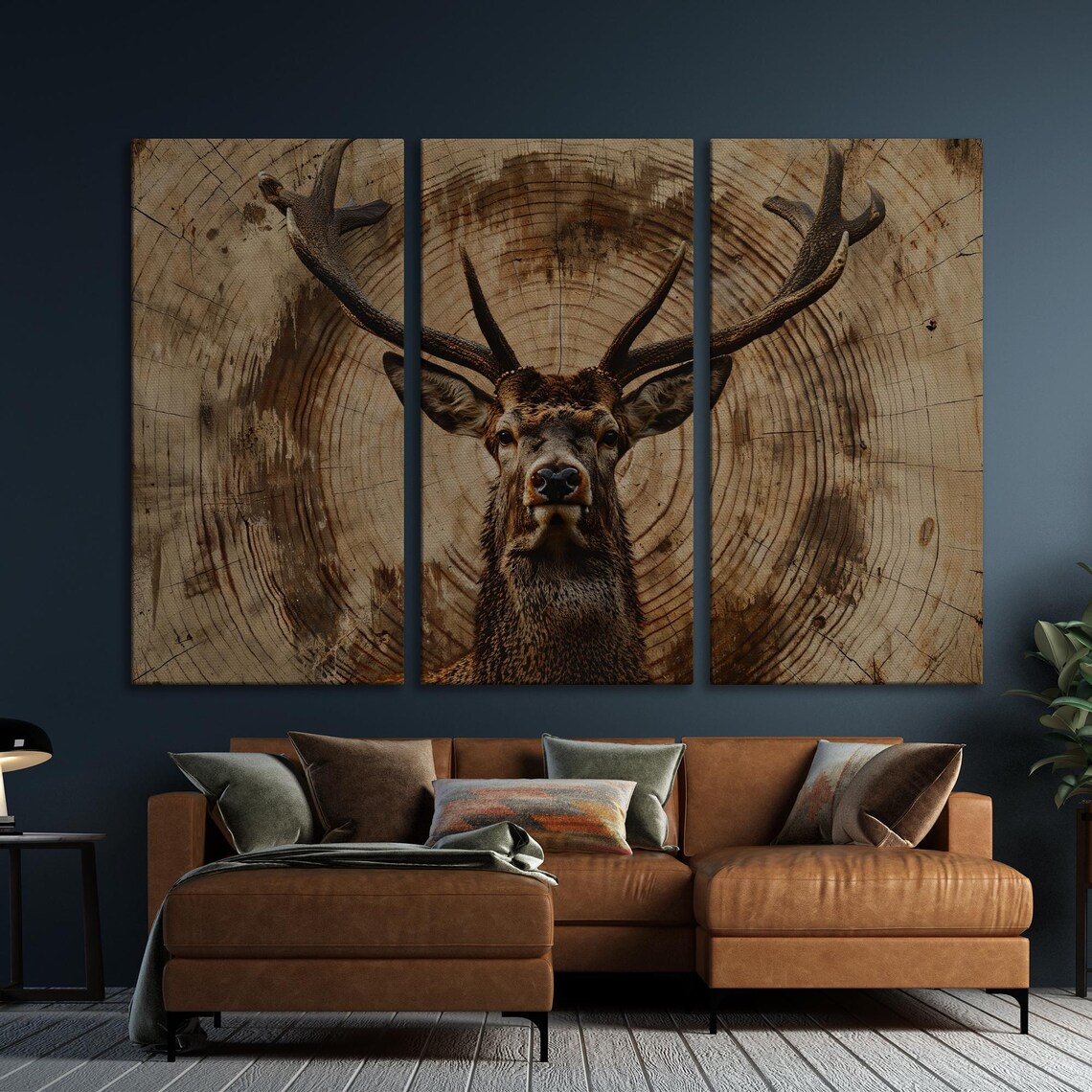 Vintage Deer Wall Art Print, Rustic Farmhouse Decor - Image 5
