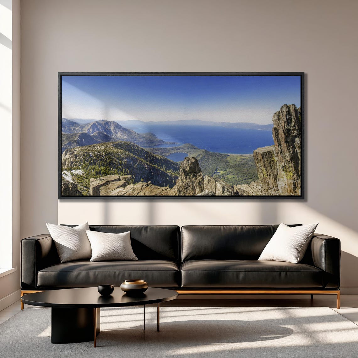 Lake Tahoe Panorama From Mount Tallac Daytime Scenic View Poster - Image 4
