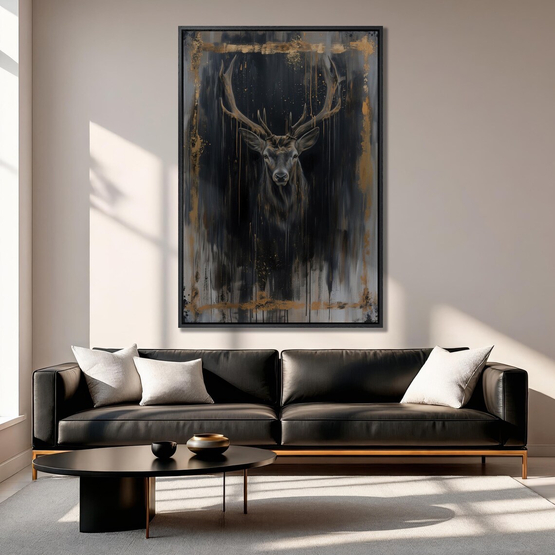 Majestic Stag Portrait Painting, Wildlife Poster - Image 4