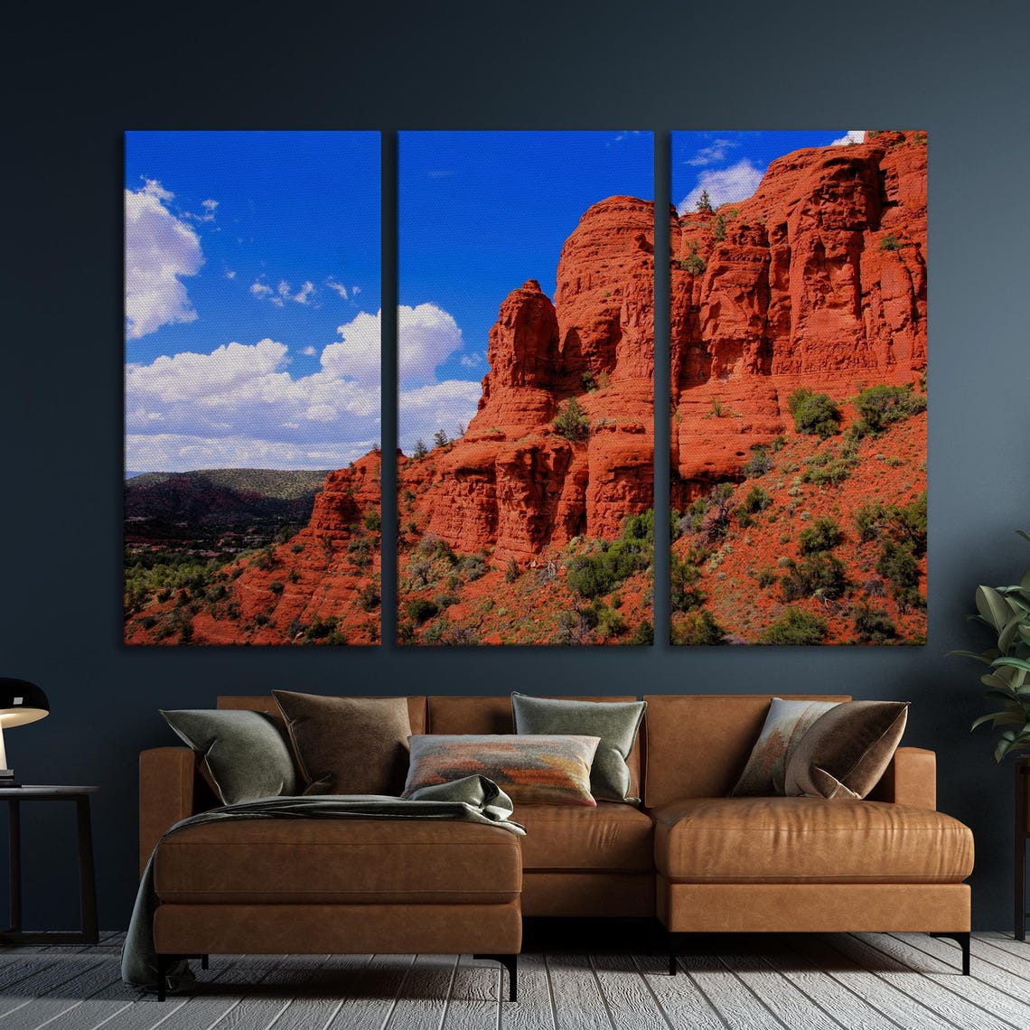 Sedona Red Rock Cliffs Under A Bright Blue Sky Desert Art Poster - Image 5