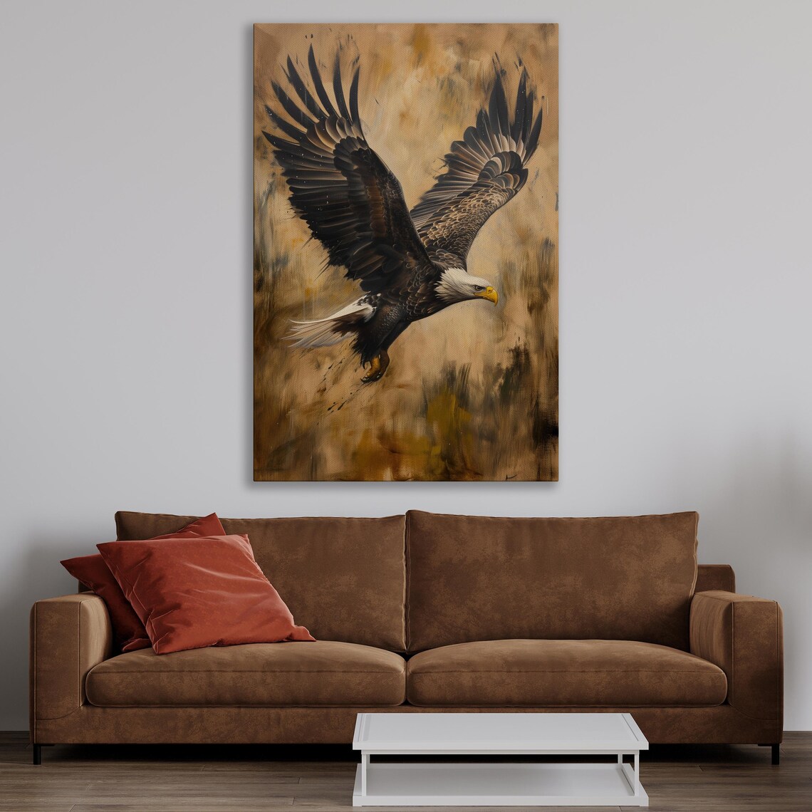 Soaring Eagle Bird of Prey Art Print, Avian Wall Art - Image 3