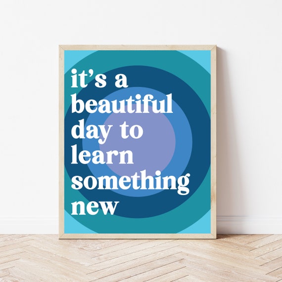 Retro Classroom Wall Art Elementary School Teacher Growth Mindset Counselor Sign Groovy Decor Social Worker Poster