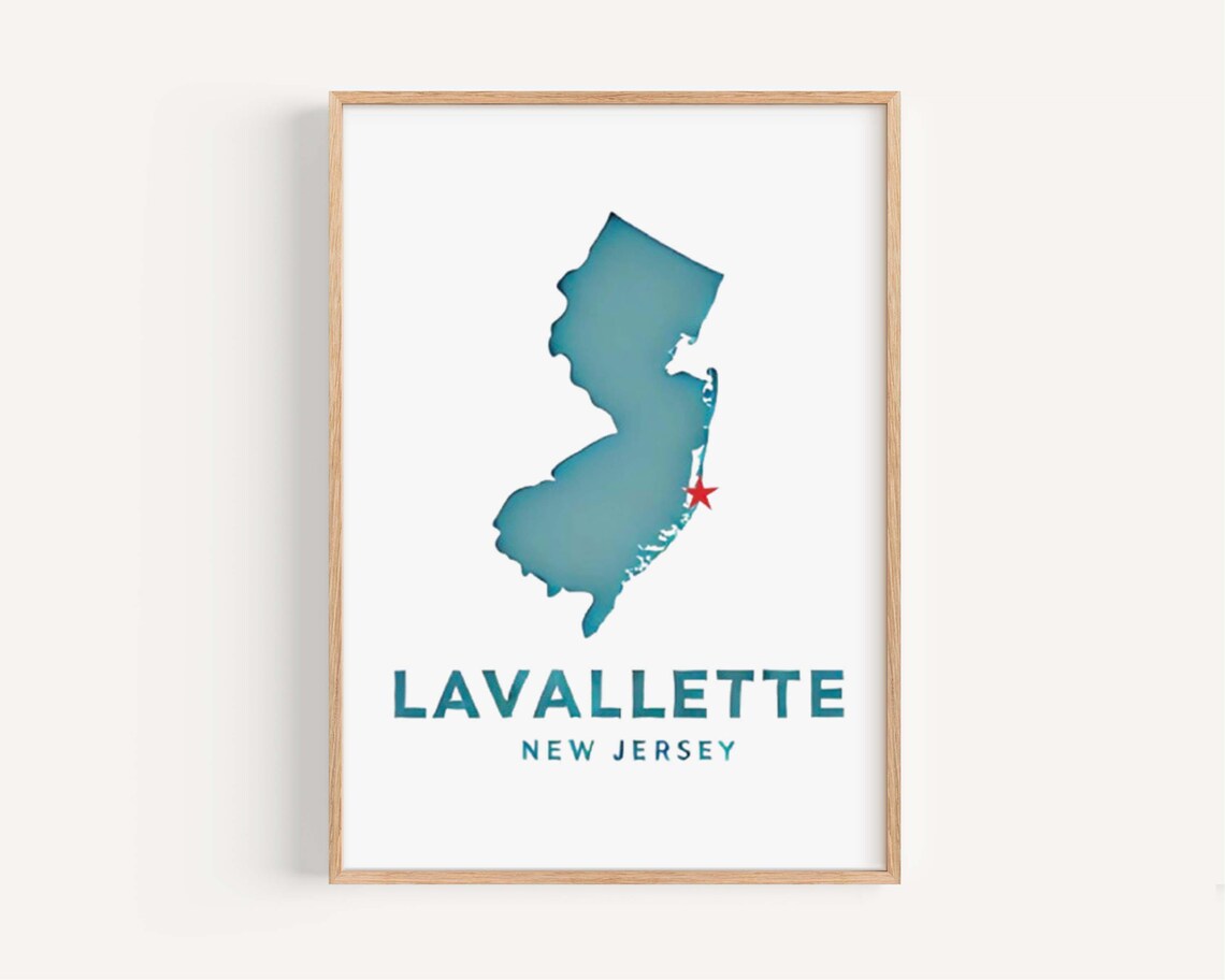 Lavallette New Jersey Travel Poster, Beach Town Art