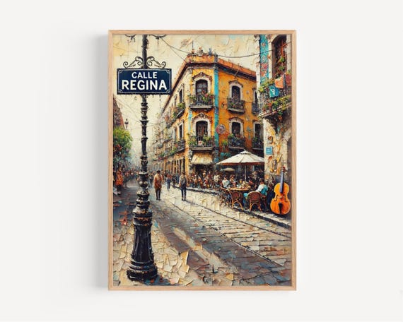 Mexico City Calle Regina Travel Poster