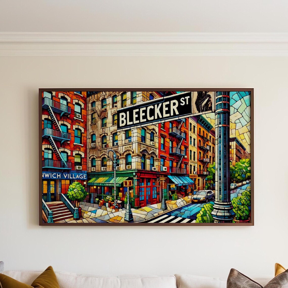 Bleecker St Vintage Style Travel Poster Print