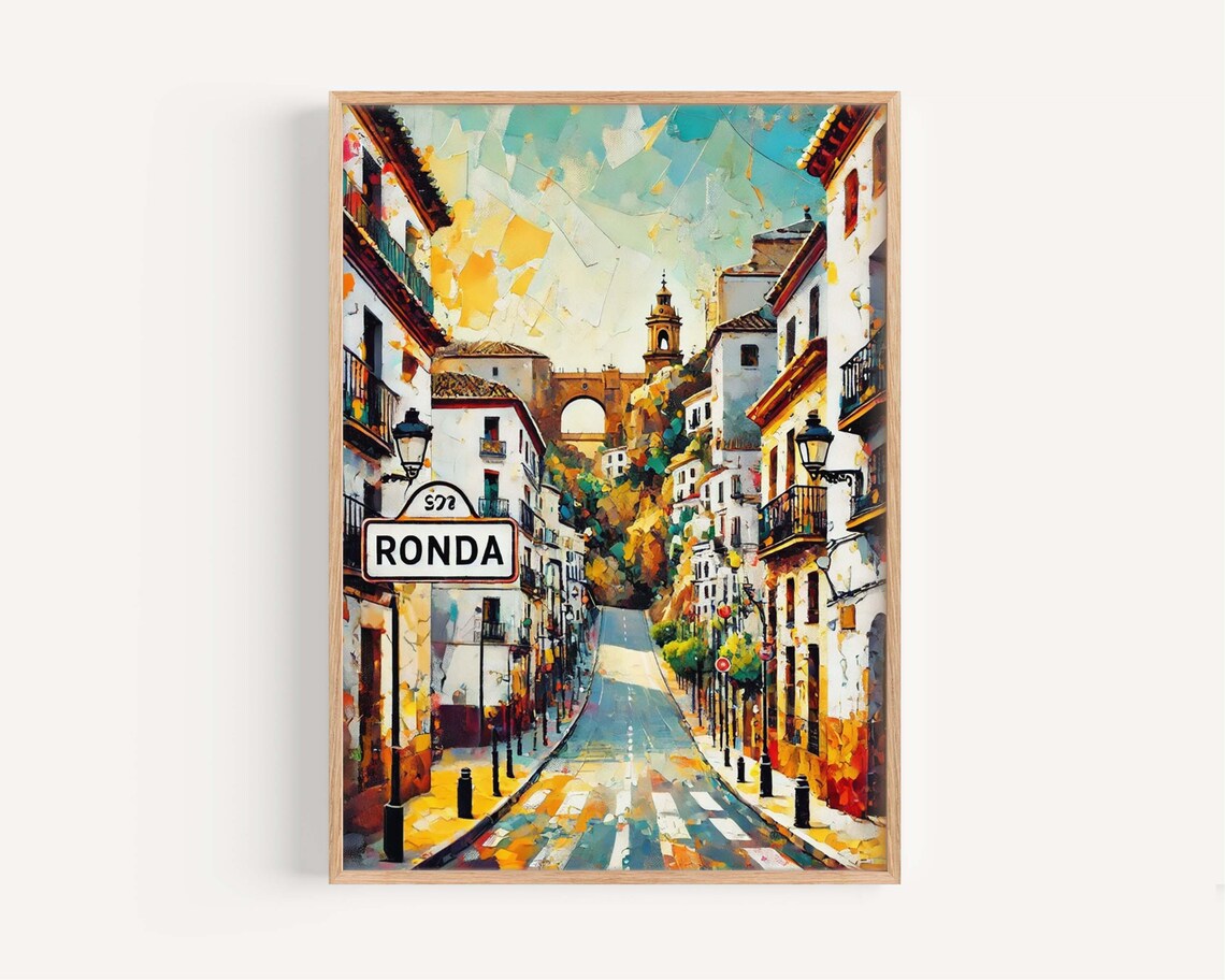 Ronda, Spain Travel Poster, European City Art Print
