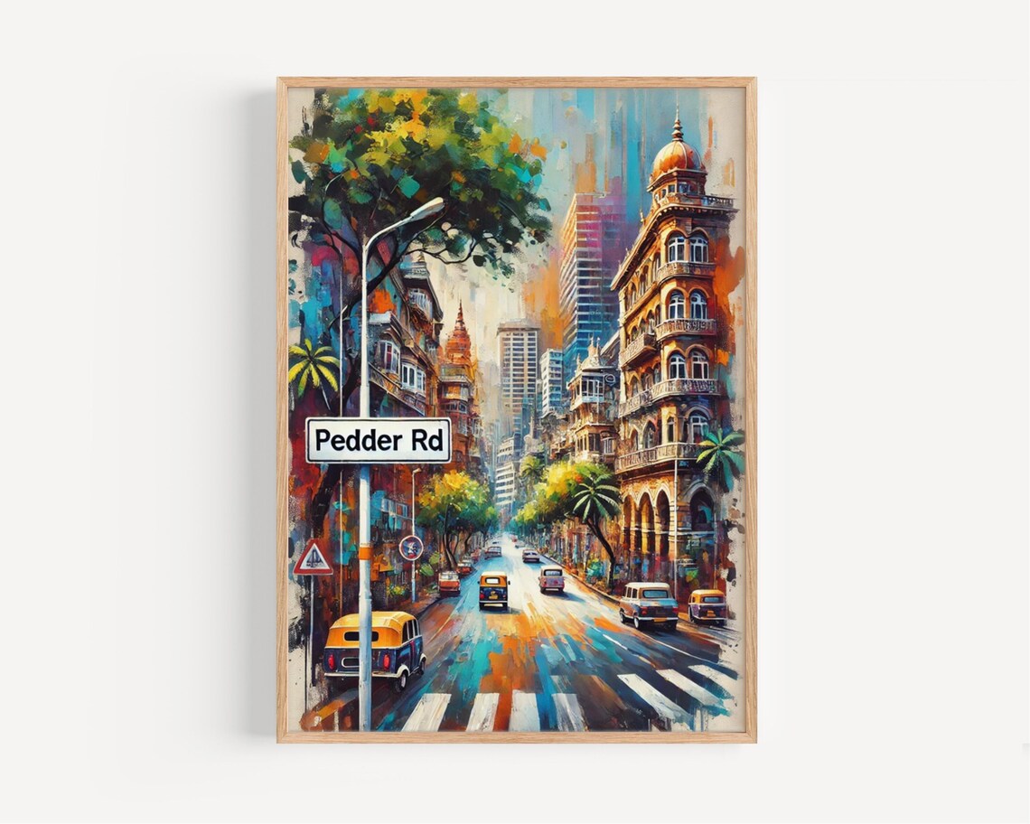 Mumbai Pedder Rd Travel Poster Art Print