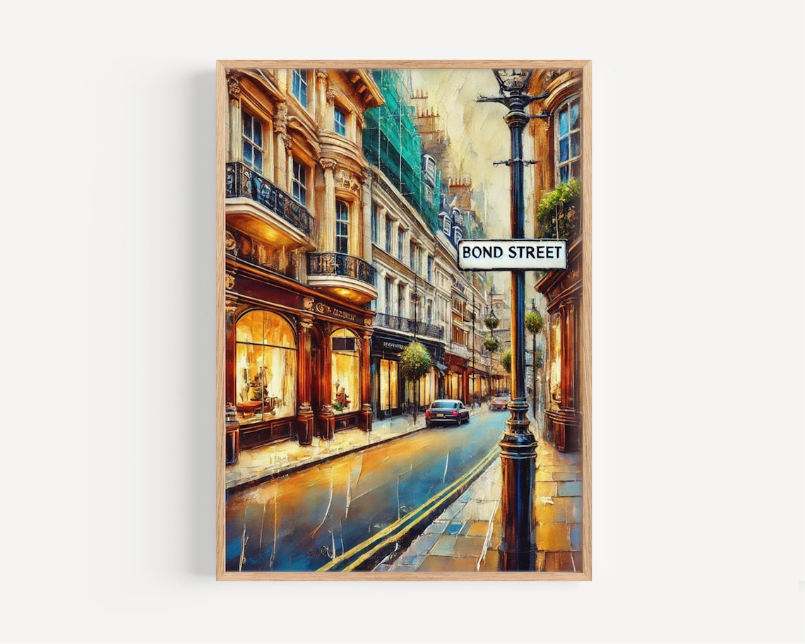 Bond Street London European Travel Poster