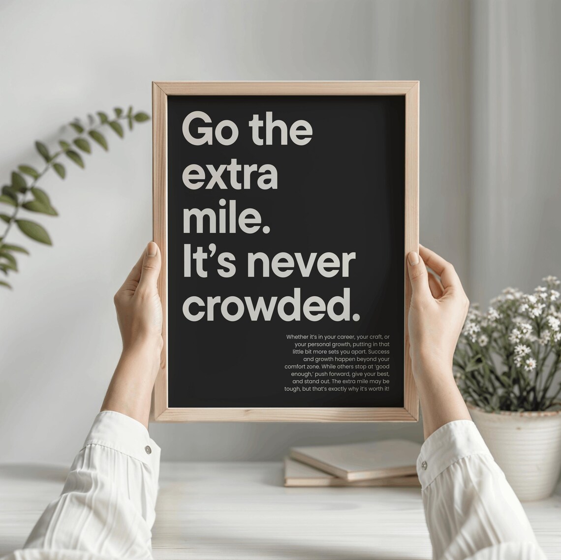 Go The Extra Mile Motivational Fitness Art Print - Image 3
