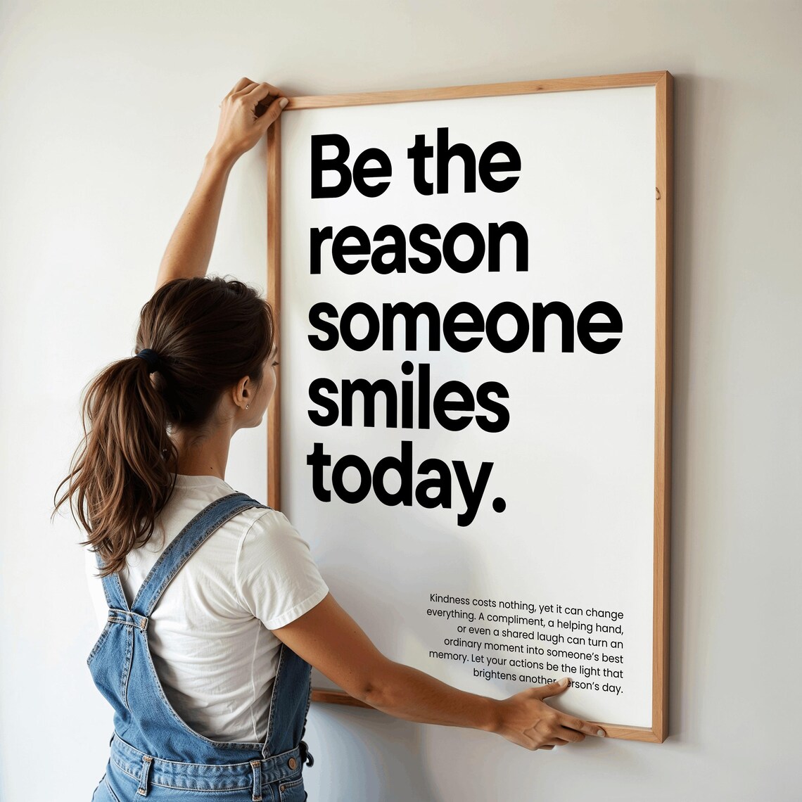 Be The Reason Someone Smiles Today Quote Art Print - Image 3