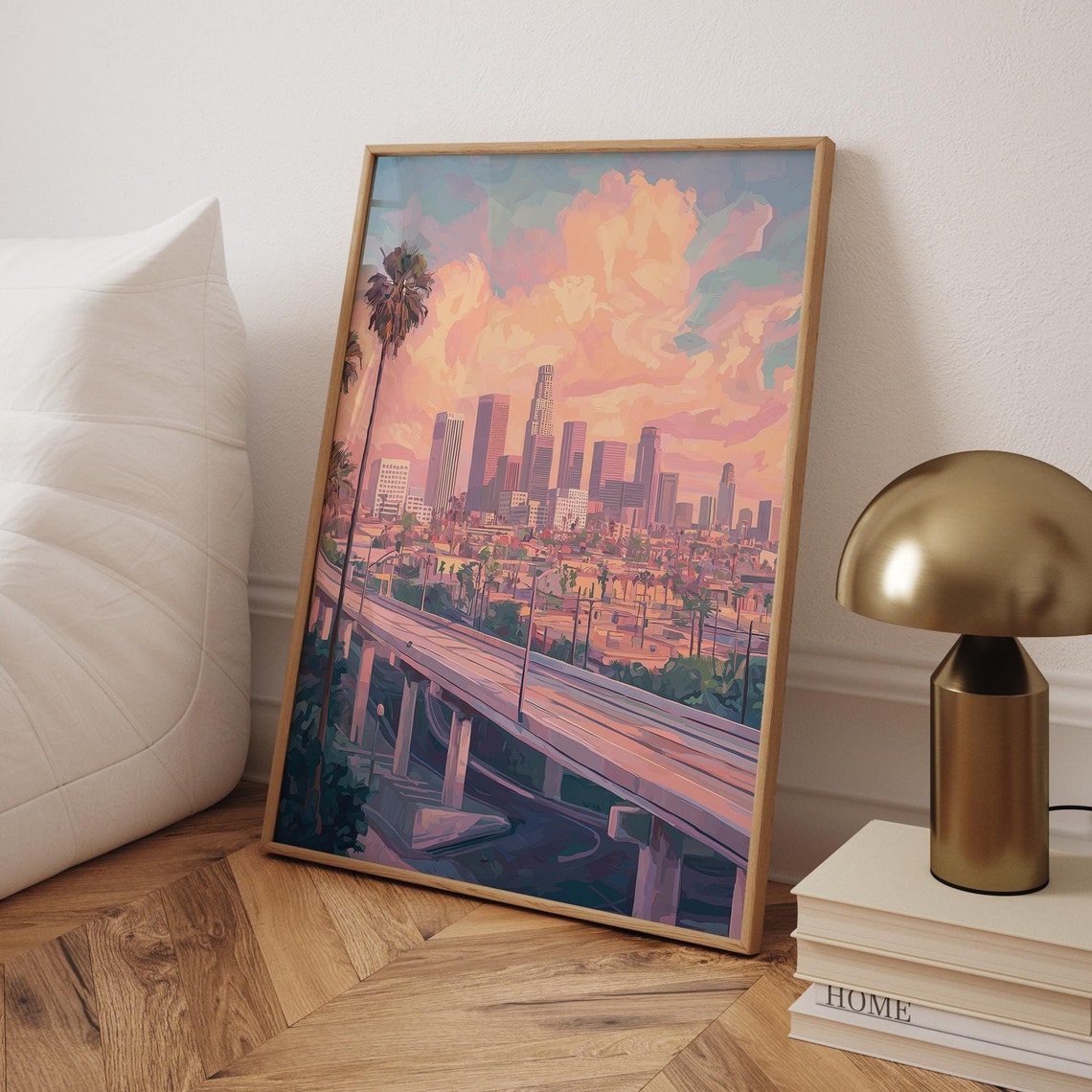 Los Angeles Cityscape Art Print Travel Poster
