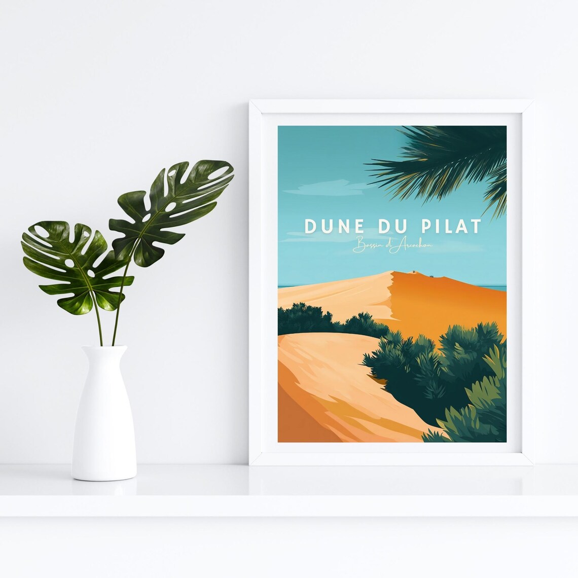 Dune Du Pilat Poster France Wall Art City Prints French Gift Bassin Darcachon Travel Poster Coastal Wall Art - Image 4