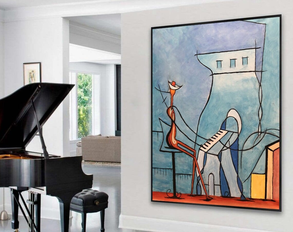 Abstract Piano Oil Painting Music Art Print - Image 4
