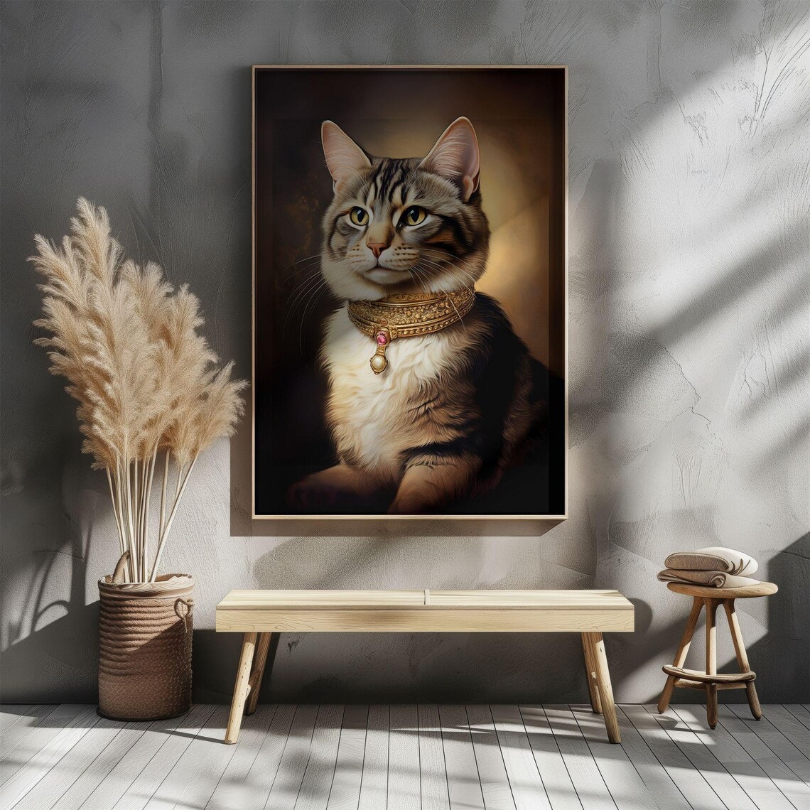 Vintage Portrait Cat, Nursery Animal Decor - Image 3