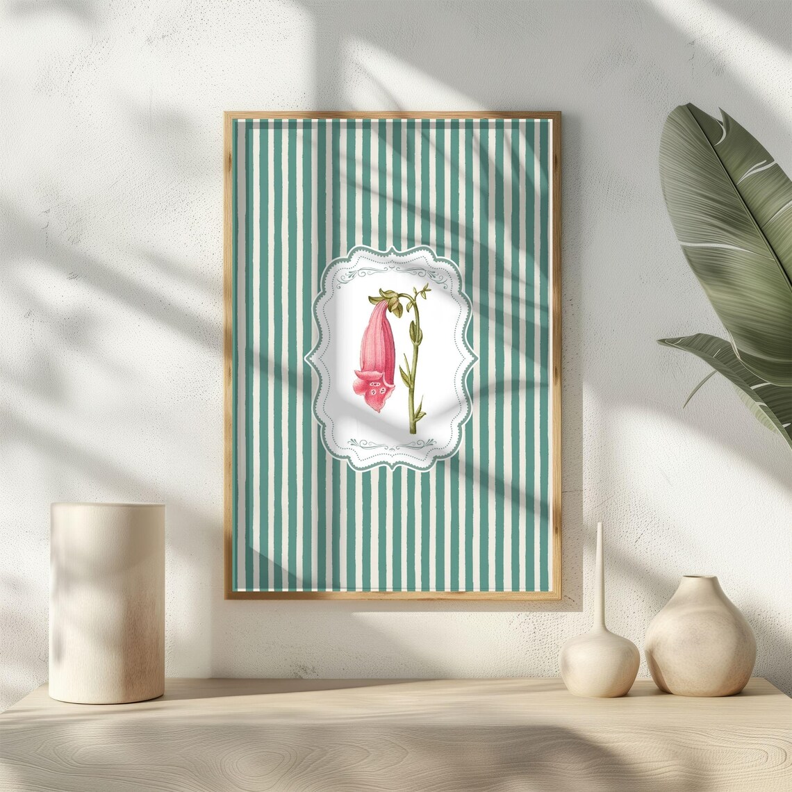 Vintage Pink Flower Print, Antique Botanical Floral Art - Image 4