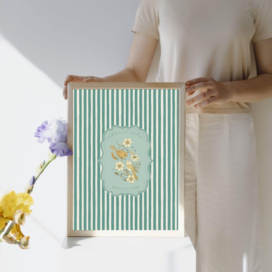 Vintage Bird Poster, Rustic Nursery Decor - Image 3