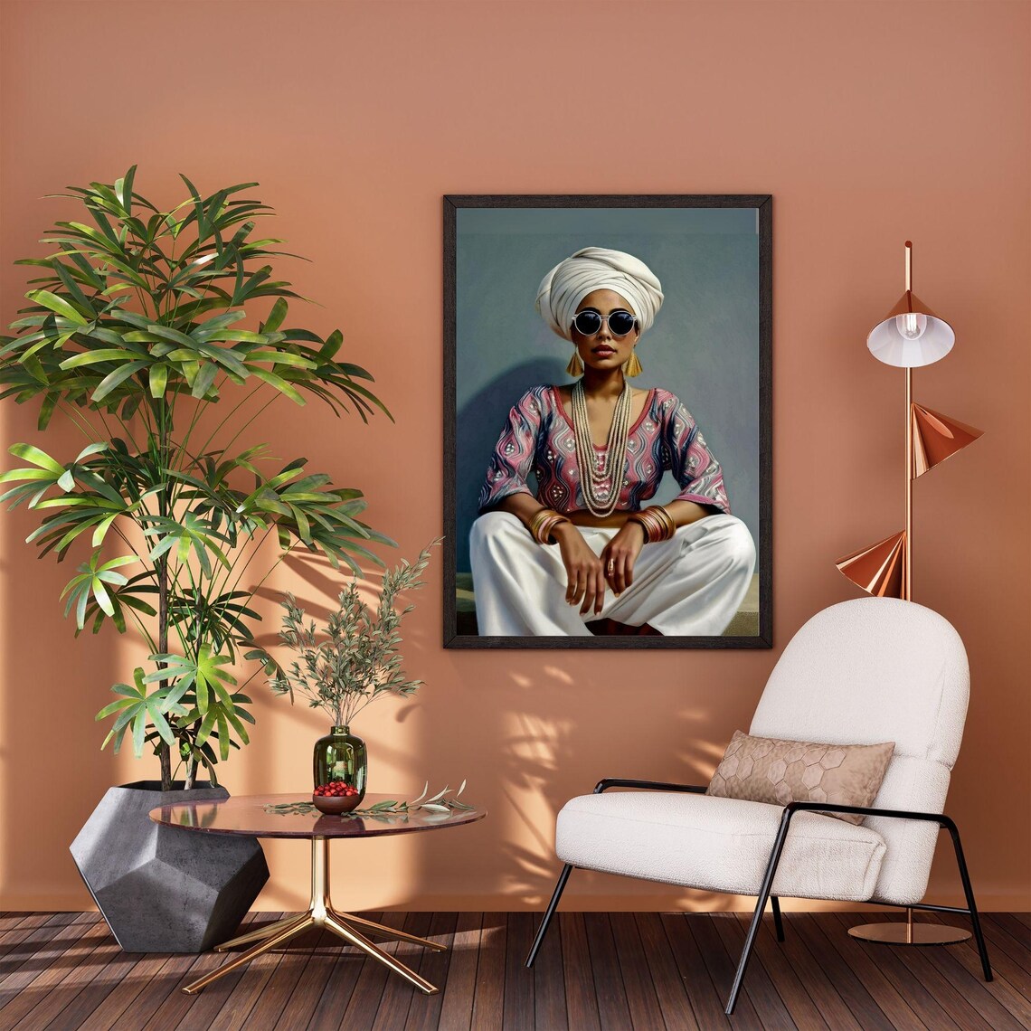 Modern Indian Woman Sitting, Indian Pop Art - Image 5