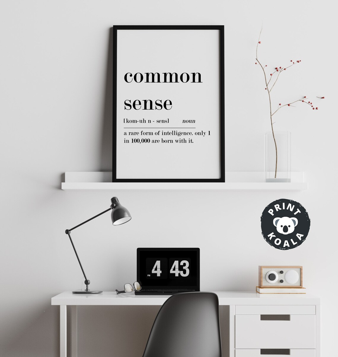 Common Sense Definition Funny Rare Form Of Intelligence Humor Poster