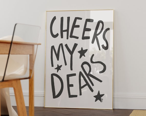 Bar Cart Print Accessories Apartment Decor Vanilla Girl College Wall Art Indie Room