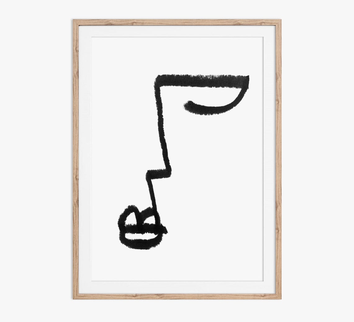 Minimal One Line Face Illustration
