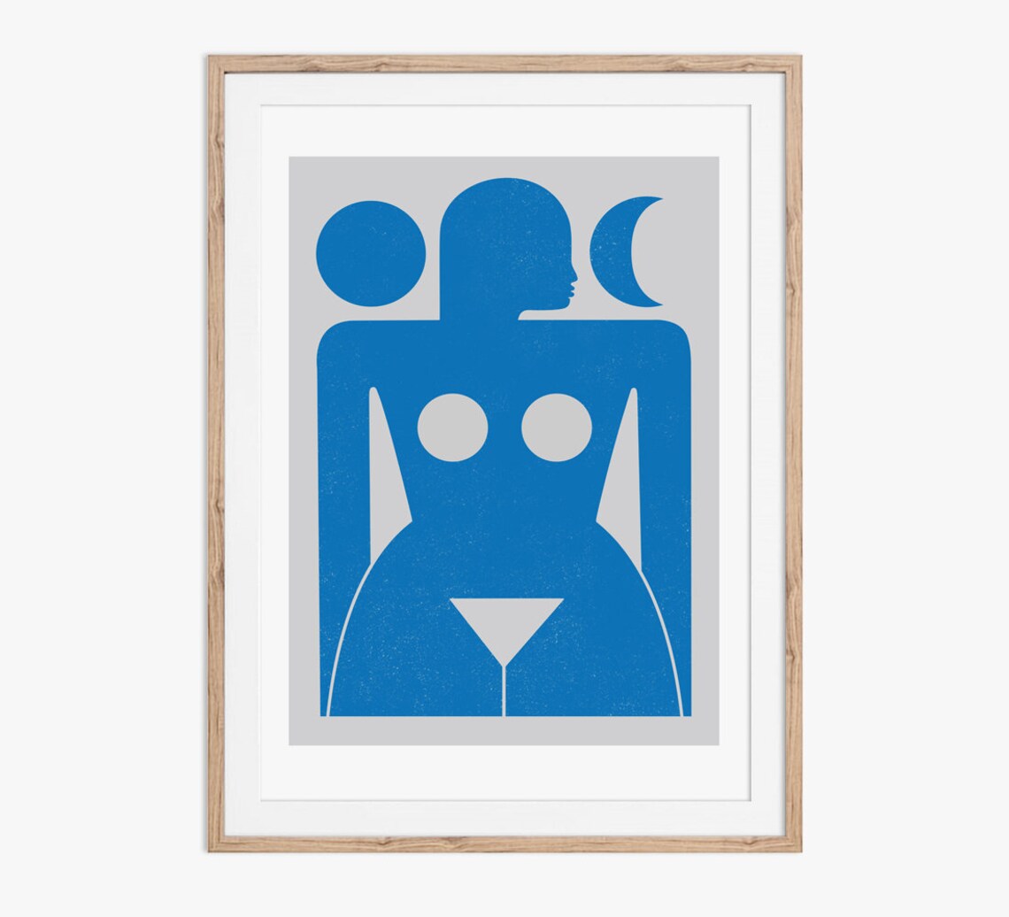 Goddess Warrior Of The Moon And Sun, Geometric Illustration