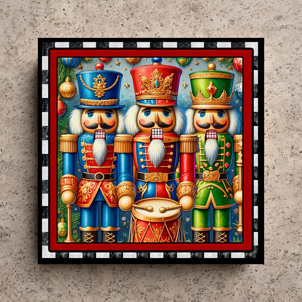 Nutcracker Holiday Spoon Rest, Christmas Folk Art