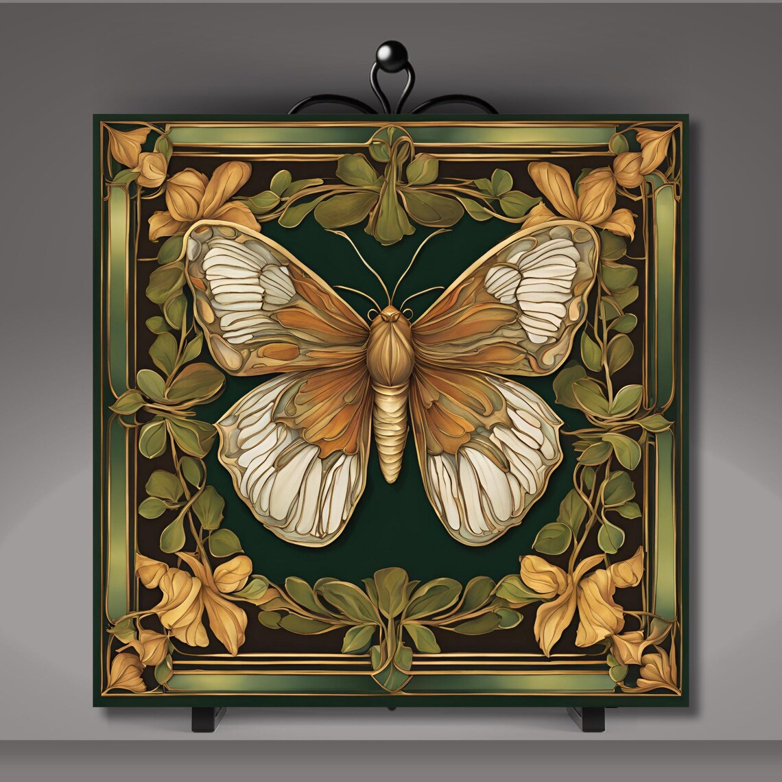 Art Nouveau Butterfly Moth Boho Wall Art Print - Image 5