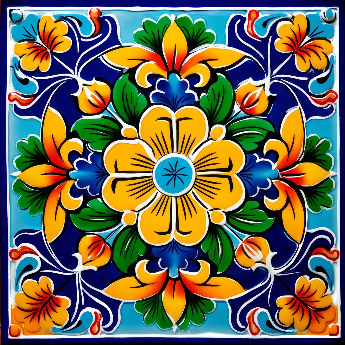 Mexican Talavera Tile Wall Art, Kitchen Decor - Image 4