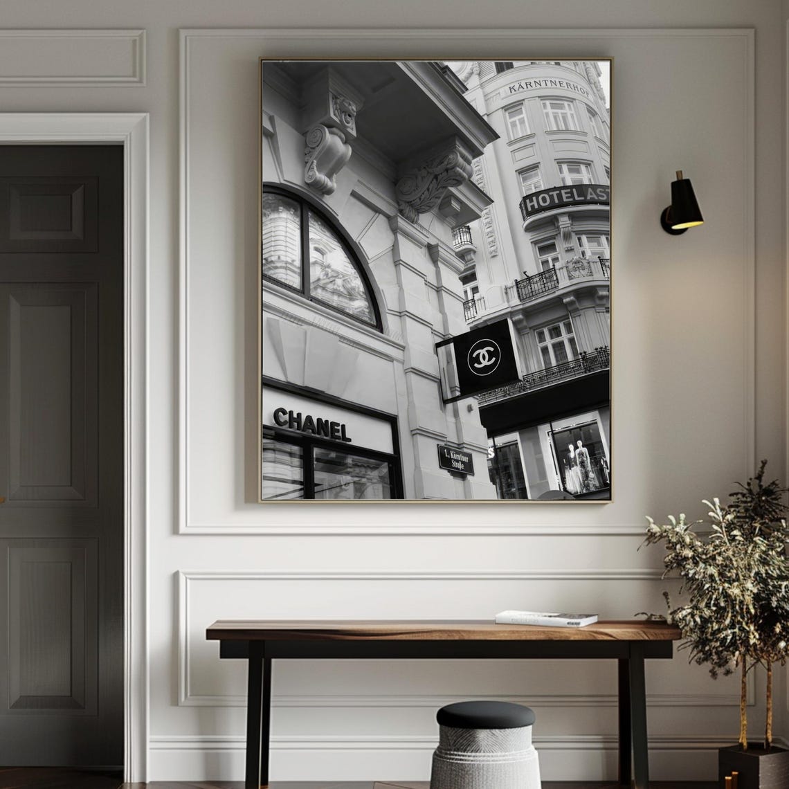 Chanel Kärntner Strasse Vienna Boutique Black And White Fashion Poster - Image 3