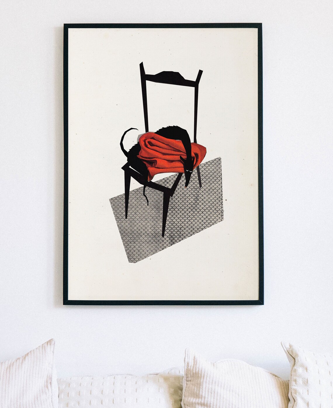 Poland Boho Dog Illustration Poster Print