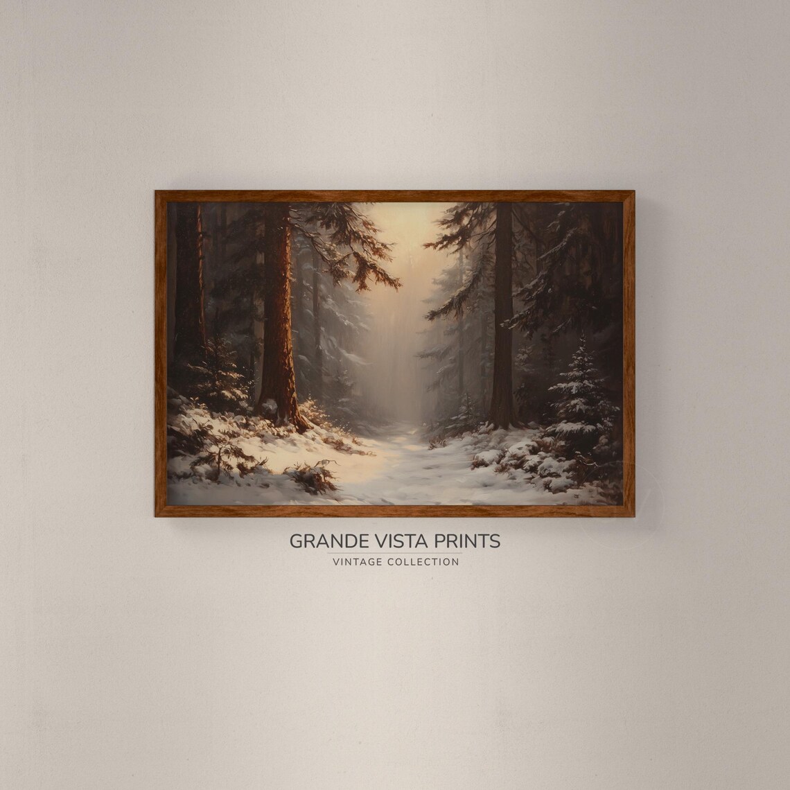 Winter Forest Artwork Wintertime Forest Wall Art Forest Landscape Wall Art Gv4867 - Image 2