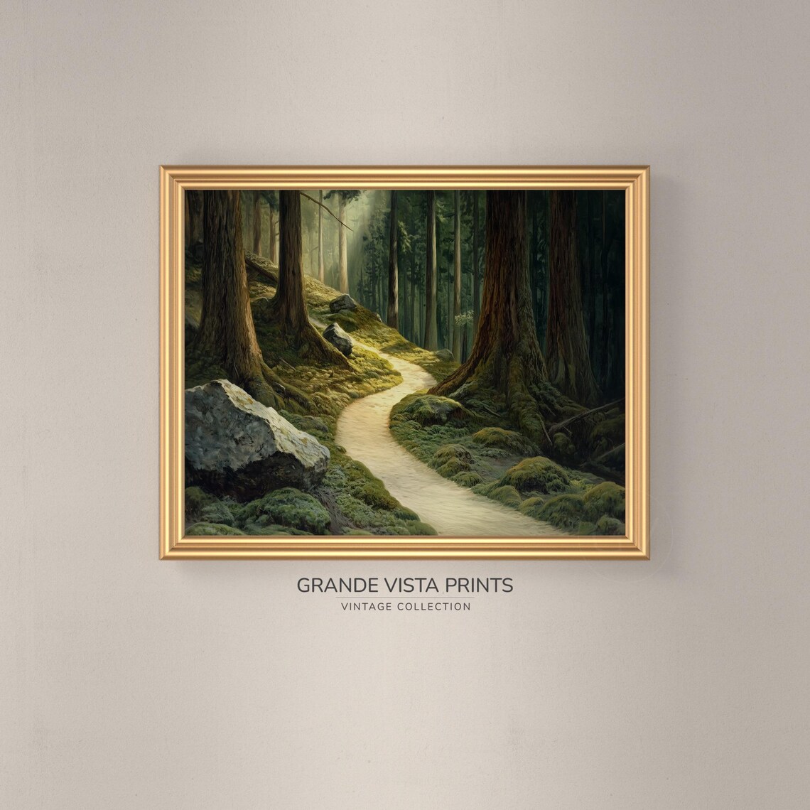 Forest Trail Wall Art Forest Landscape Painting Pine Forest Painting Gv4813 - Image 3