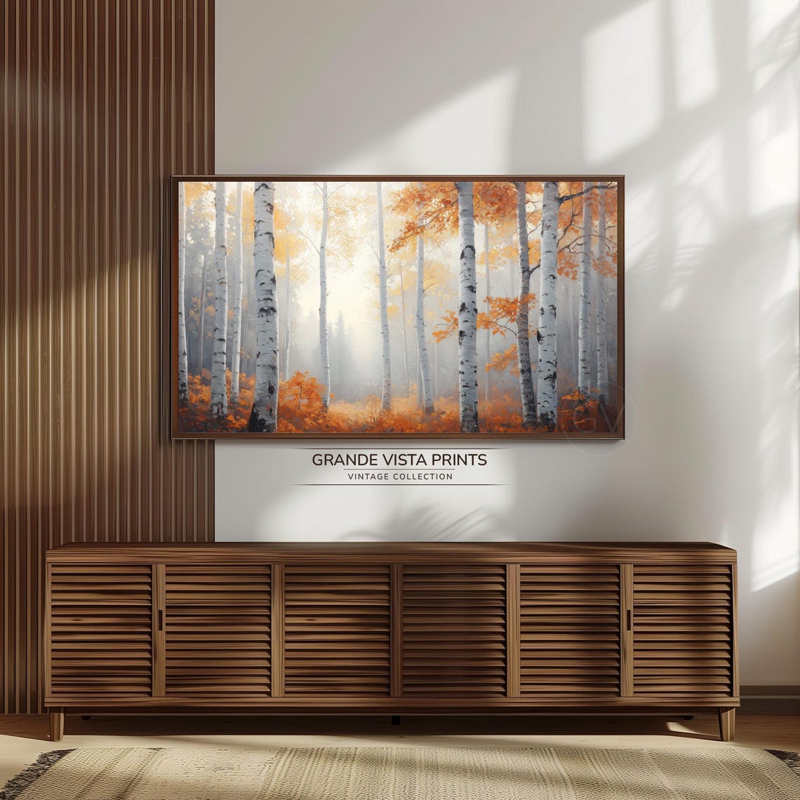 Orange Fall Forest, Autumn Background - Image 3