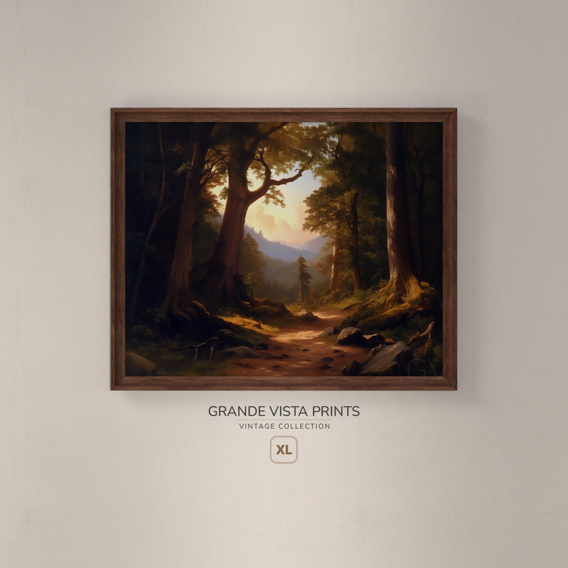 Extra Large Vintage Forest Painting Extra Large Dark Forest Landscape Wall Art Gv4940 - Image 4